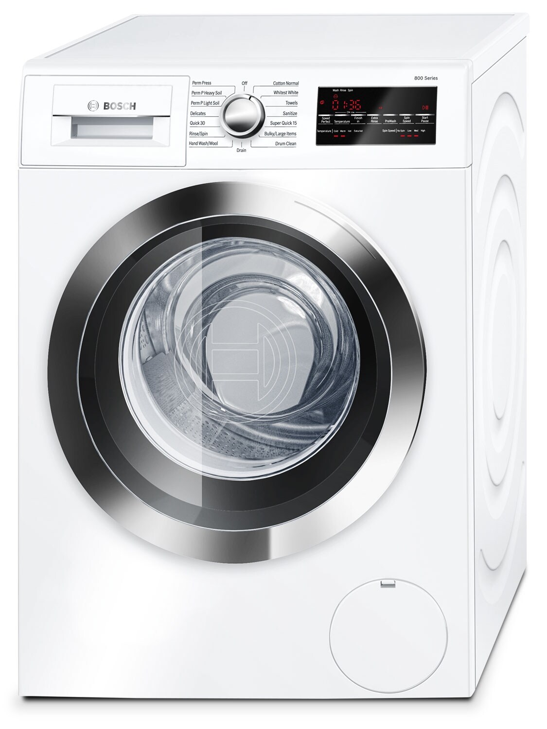 Bosch White and Stainless Steel Front-Load Washer (2.2 Cu. Ft Bosch Stainless Steel Washer Dryer