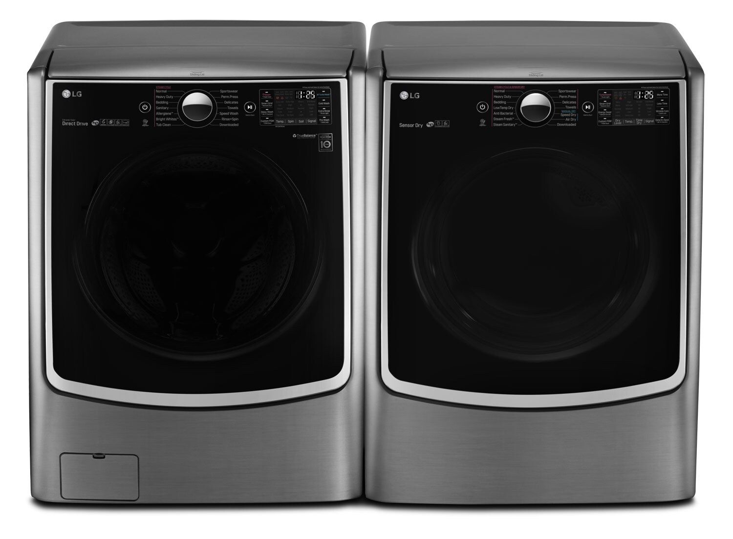LG 5.2 Cu. Ft. FrontLoad Steam® Washer and 7.4 Cu. Ft. Electric Dryer