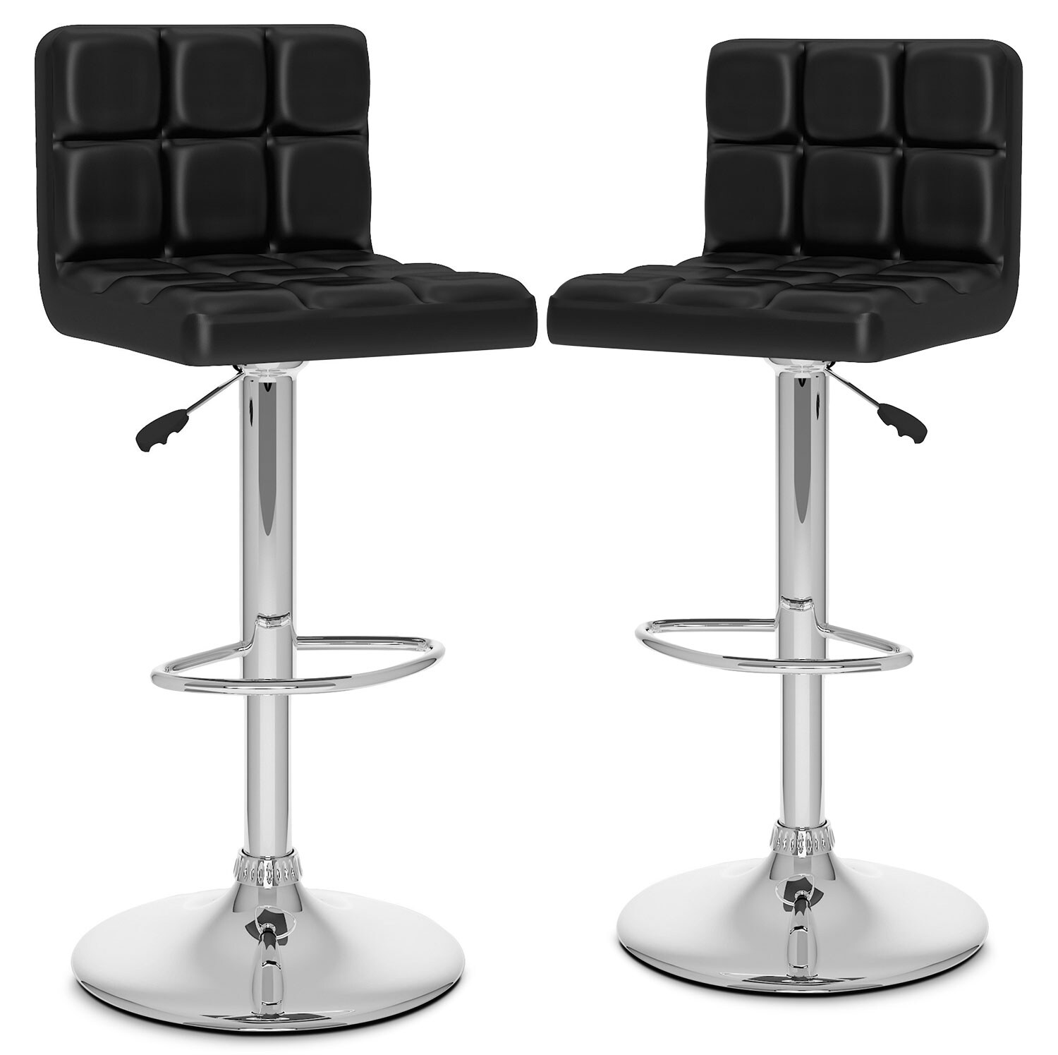 CorLiving High-Back Adjustable Bar Stool, Set of 2 - Black ...