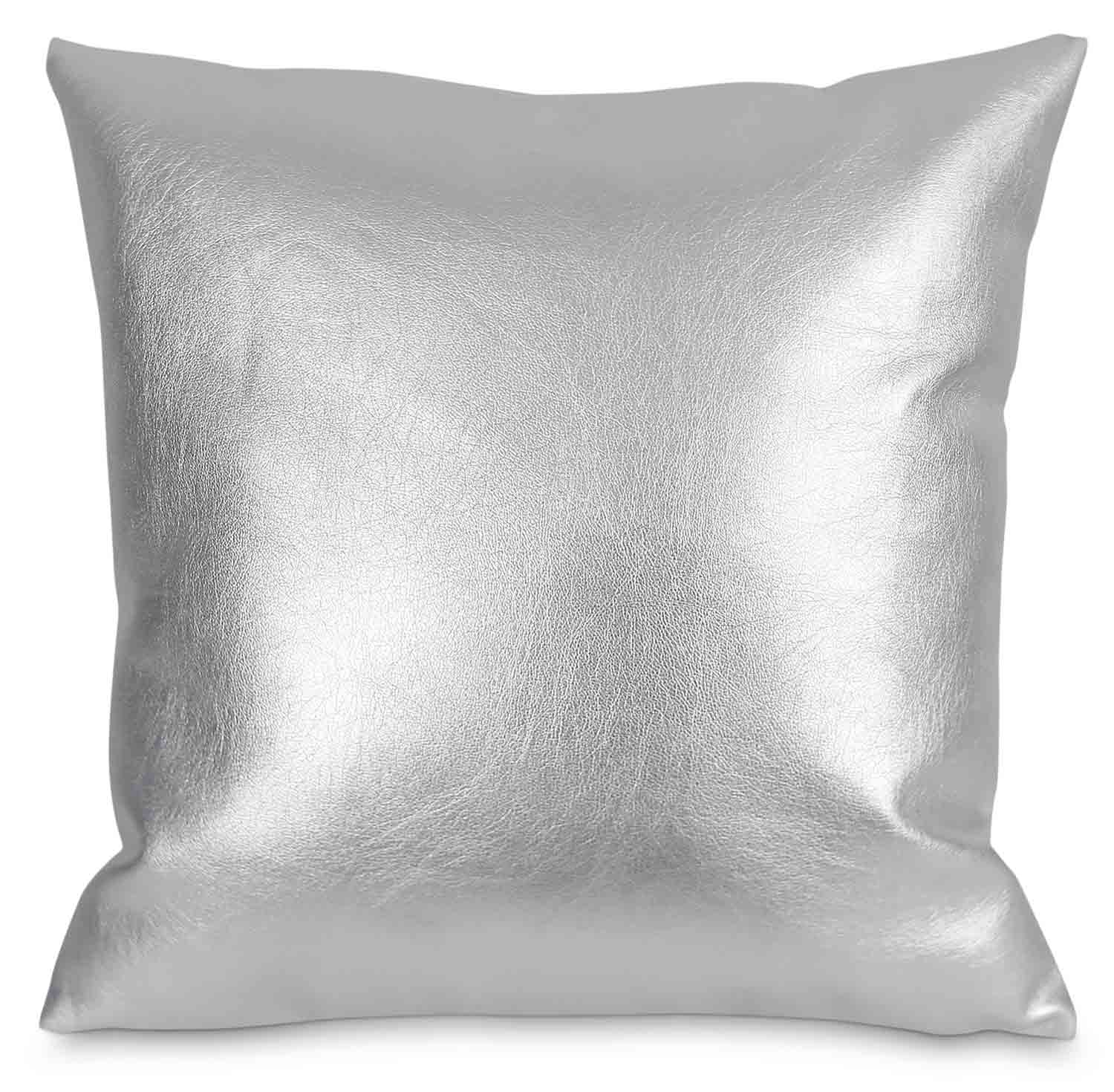 Metallika Accent Pillow Silver The Brick
