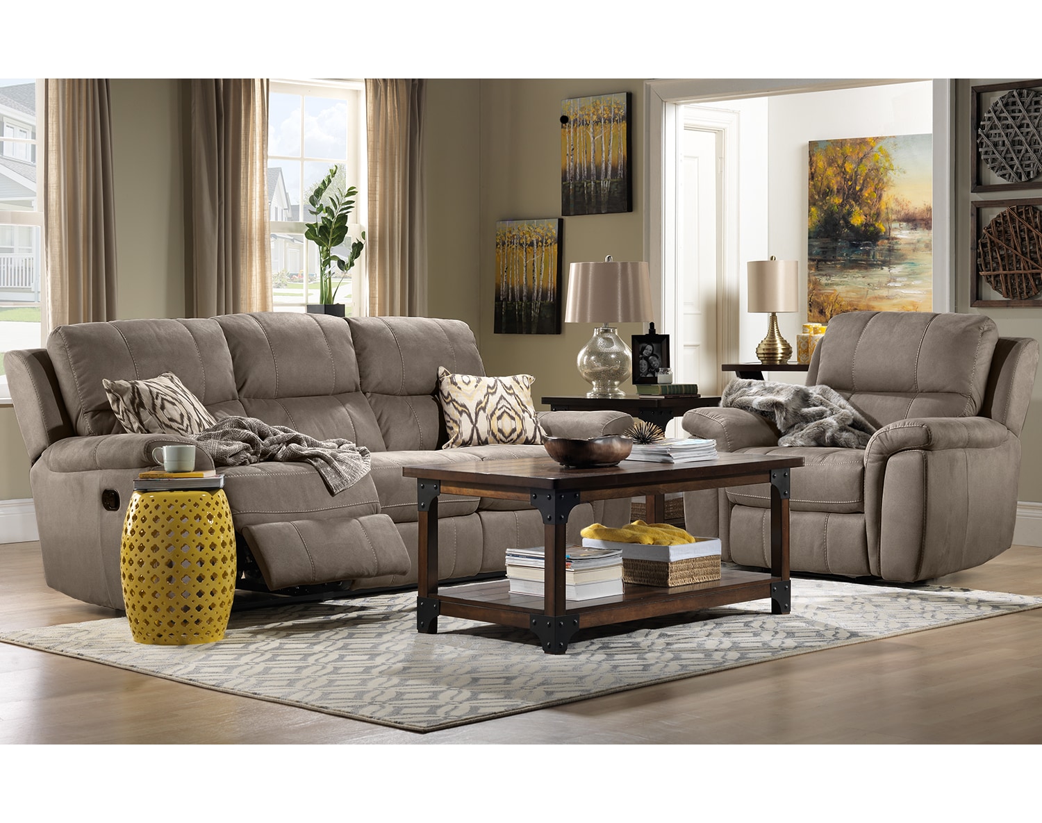 The Roarke Living Room Collection - Silver Grey