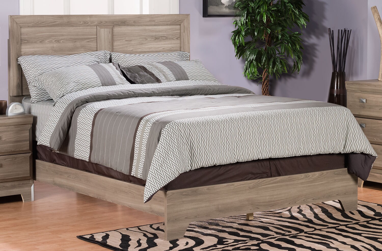 Yorkdale Light Queen Panel Bed | The Brick