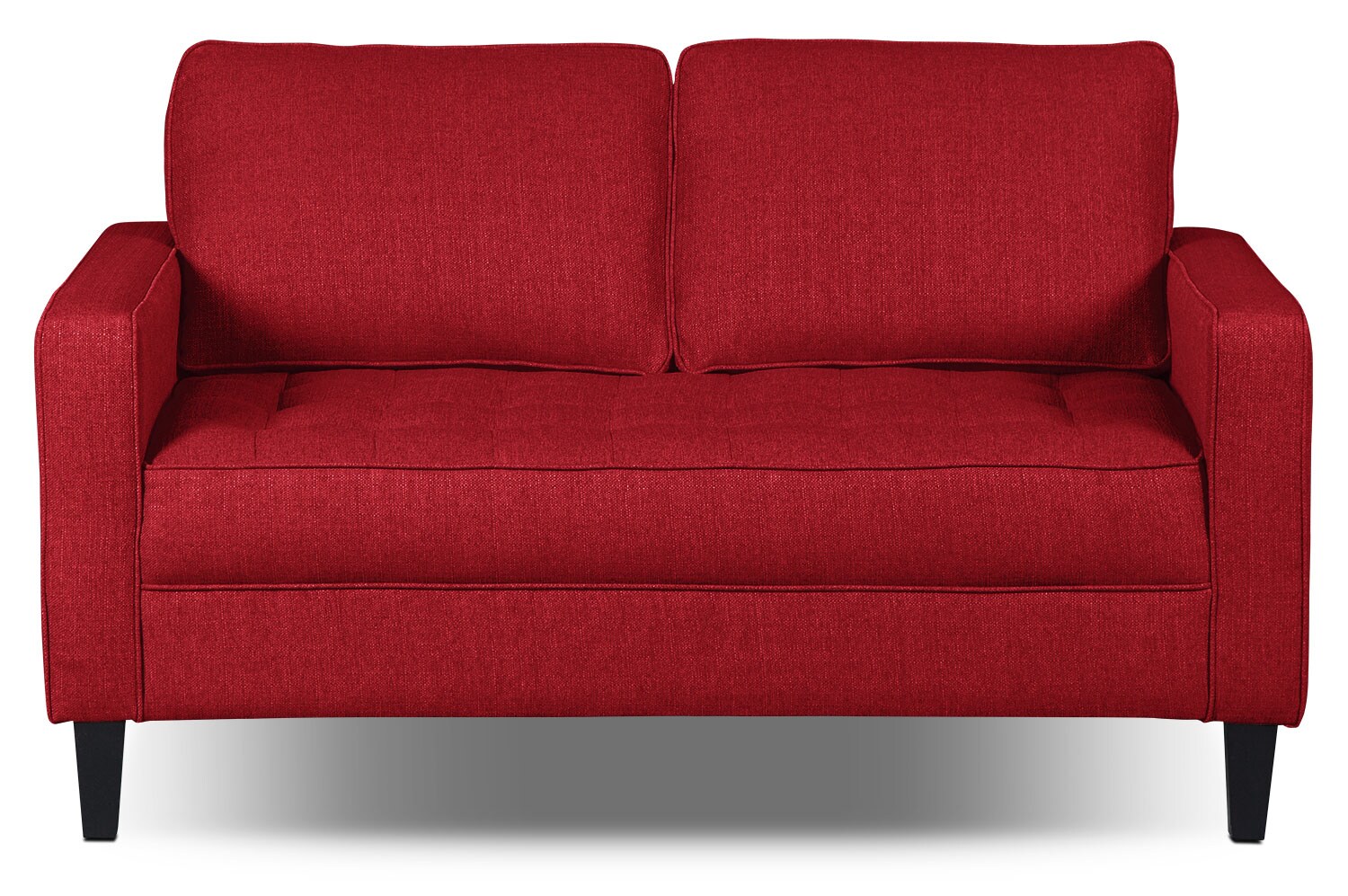Paris 2Piece LinenLook Fabric LeftFacing Sectional Cherry The Brick