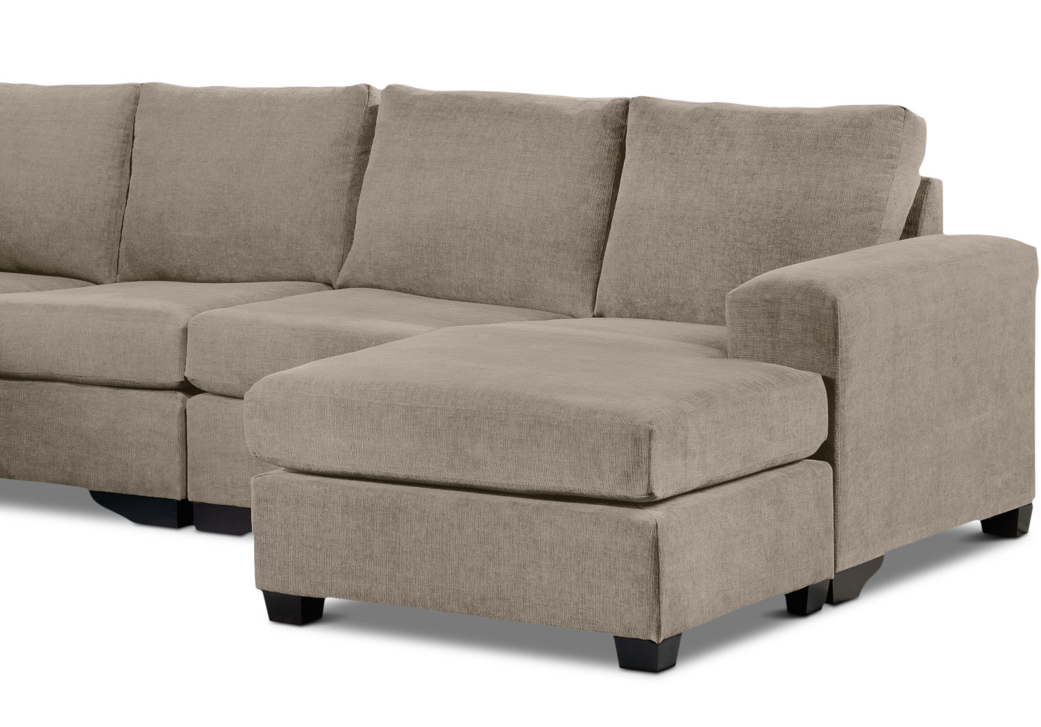 Danielle 3Piece Sectional with RightFacing Corner Wedge Pewter Leon's