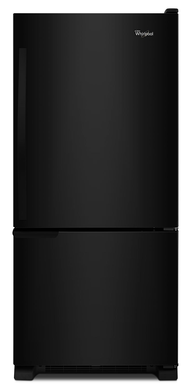 Whirlpool 18 7 Cu Ft Bottom Freezer Refrigerator In Stainless Steel at