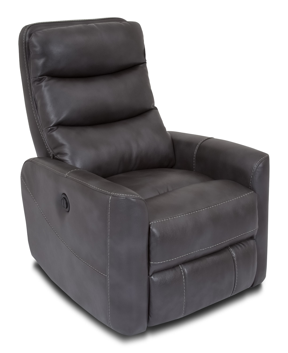 Quinn Leather-Look Fabric Power Recliner – Grey | The Brick