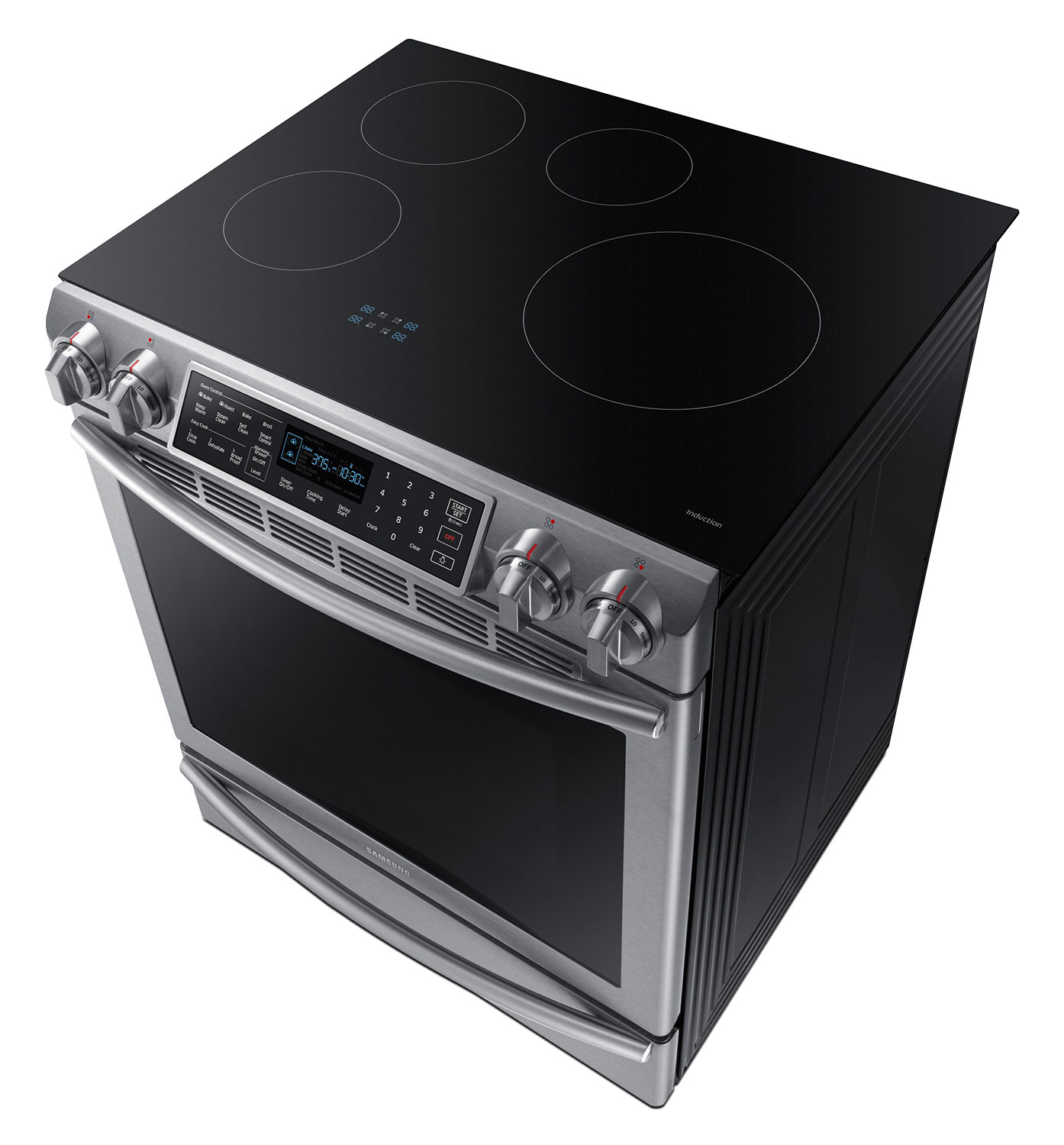 Samsung 5.8 Cu. Ft. SlideIn Induction Range NE58K9560WS/AC The Brick