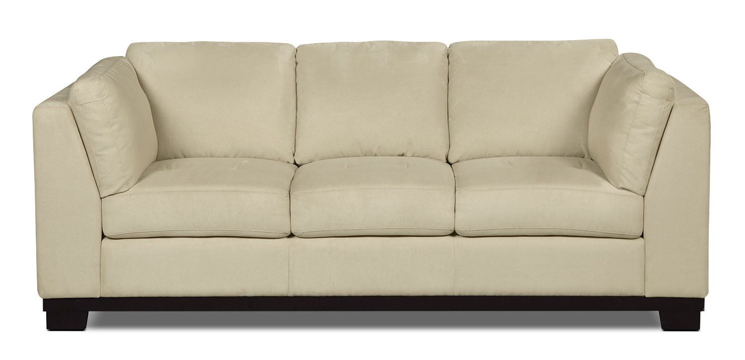 Oakdale Microsuede Sofa Mushroom The Brick