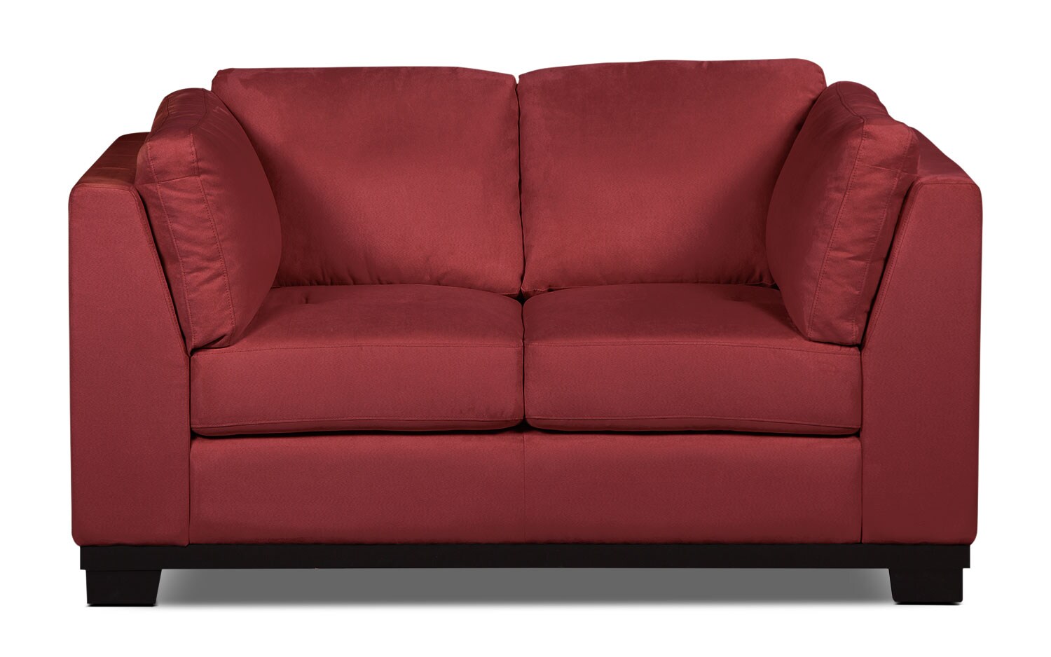 Oakdale 2Piece Microsuede RightFacing Sectional with Sofa Bed Red The Brick