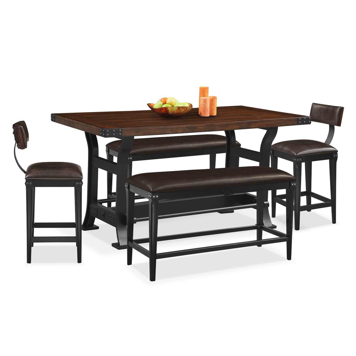 Newcastle CounterHeight Dining Table Mahogany American Signature