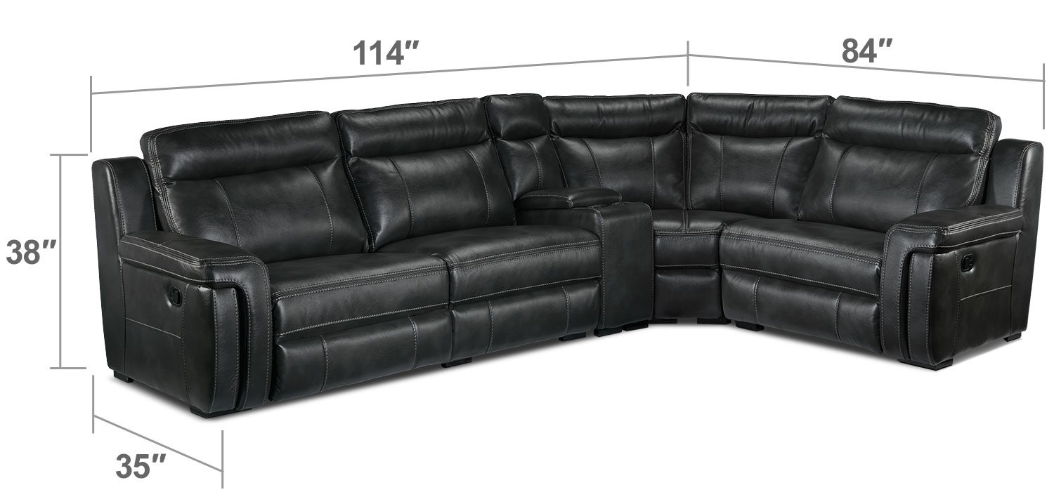 Mobilier de salle de séjour - Bolero Sectionnel inclinable 5 mcx - gris