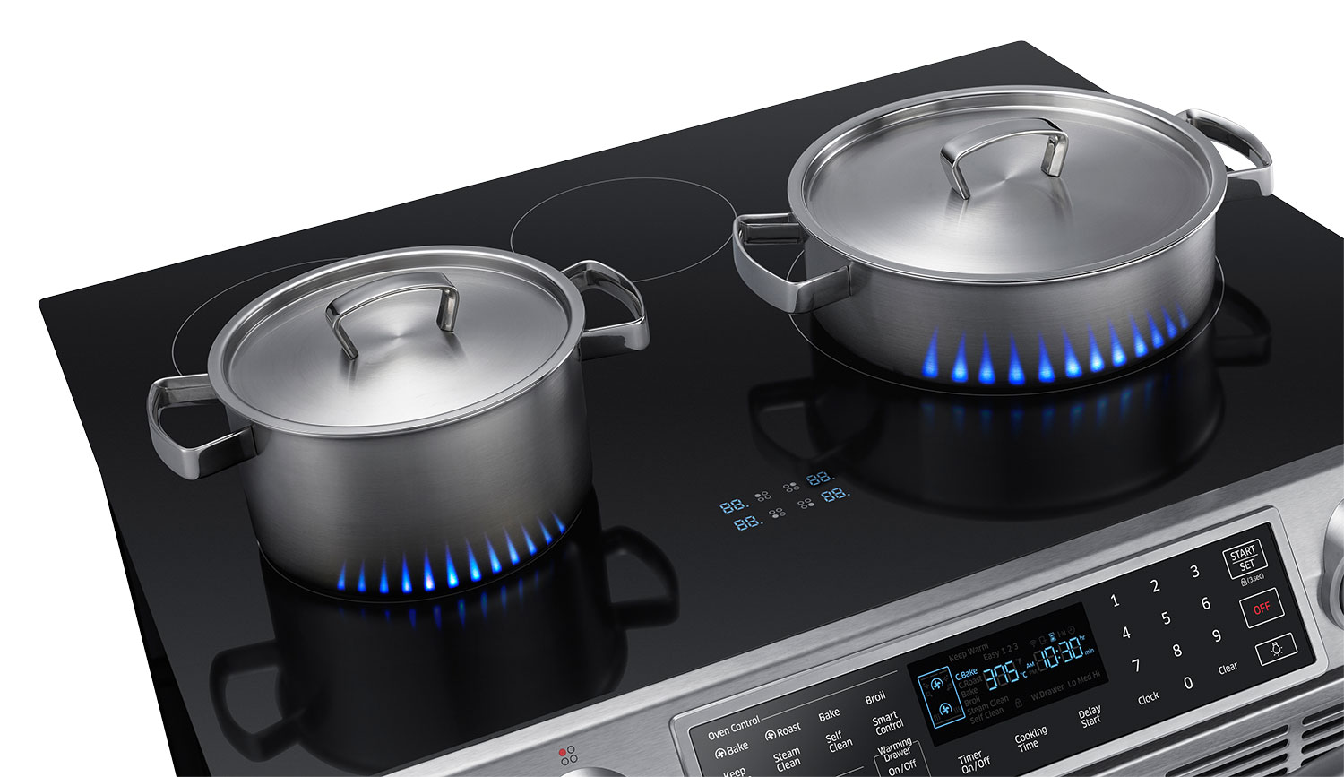 Samsung 5.8 Cu. Ft. SlideIn Induction Range NE58K9560WS/AC The Brick