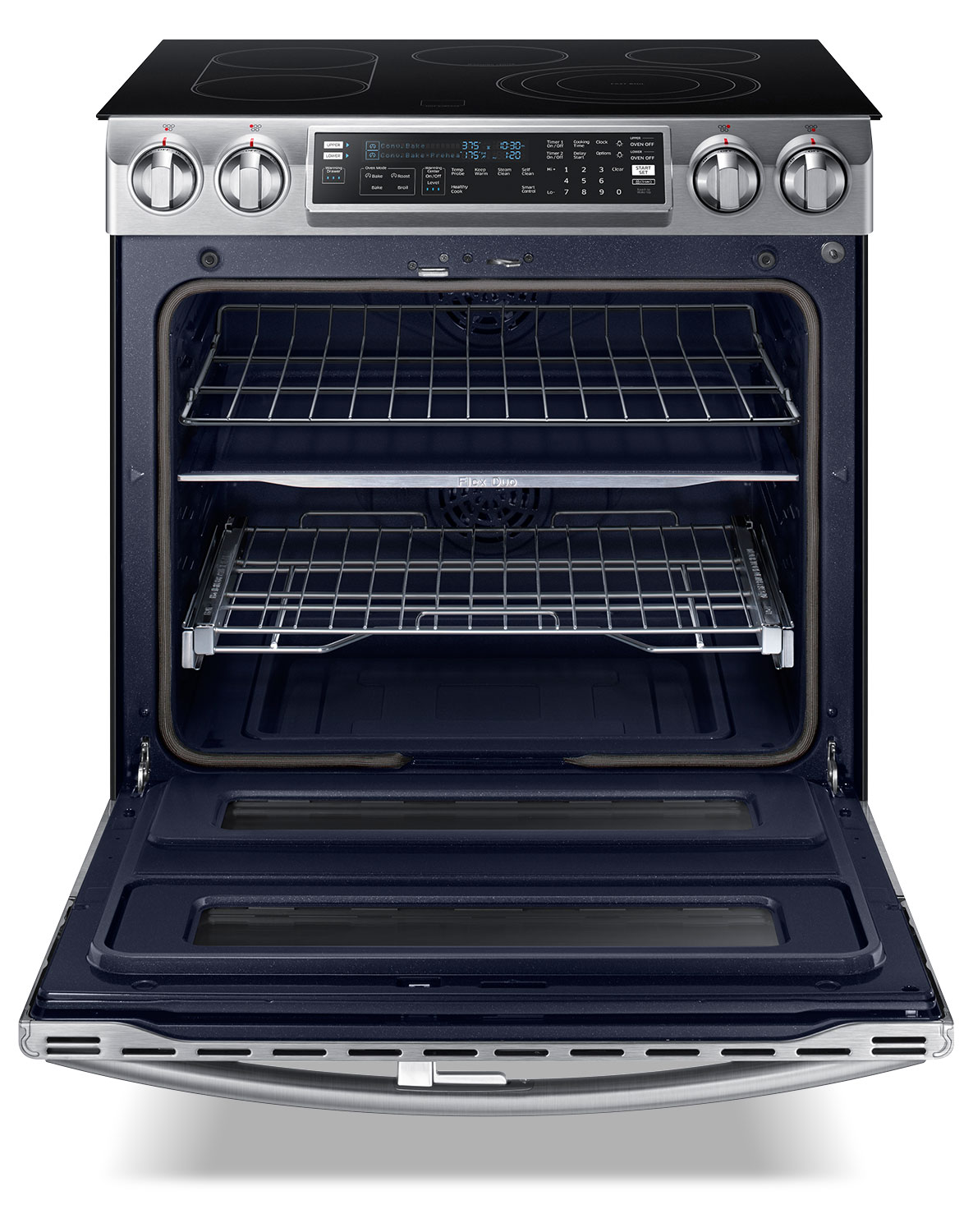 Samsung 5.8 Cu. Ft. SlideIn Electric Flex Duo™ Range NE58K9850WS