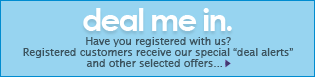 Register to receive deal alerts and special offers...