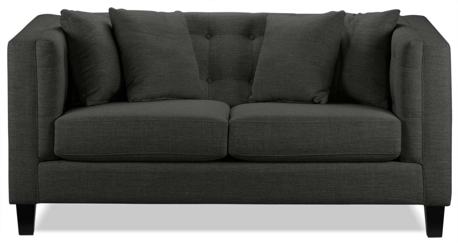 Astin Loveseat Dark Grey Leon's