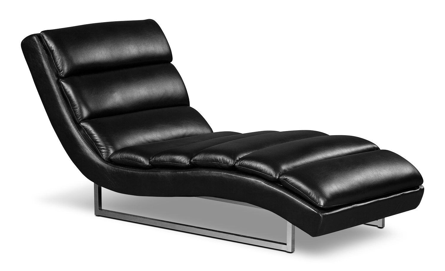 Maddy Leatherlook Fabric Chaise – Black The Brick - Hover To Zoom maddy leatherlook fabric chaise – black the brick - hover to zoom