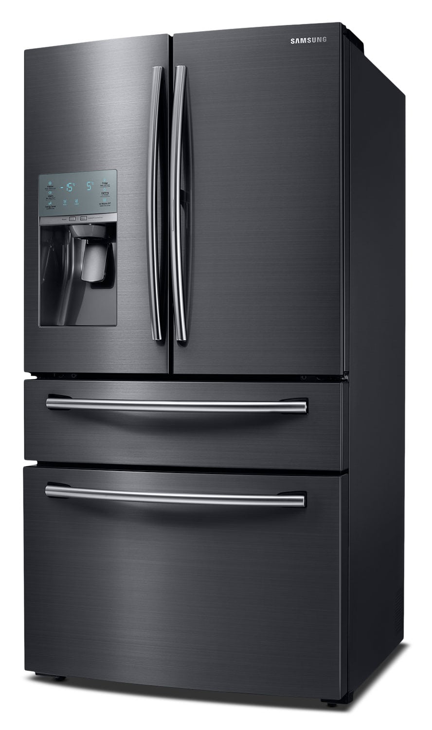 black stainless refrigerator