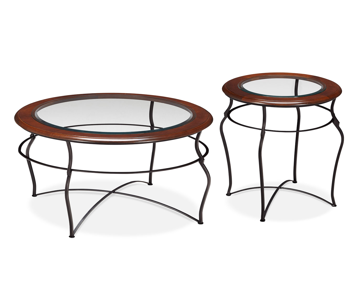 The Adele Collection - Glass Top with Black Base