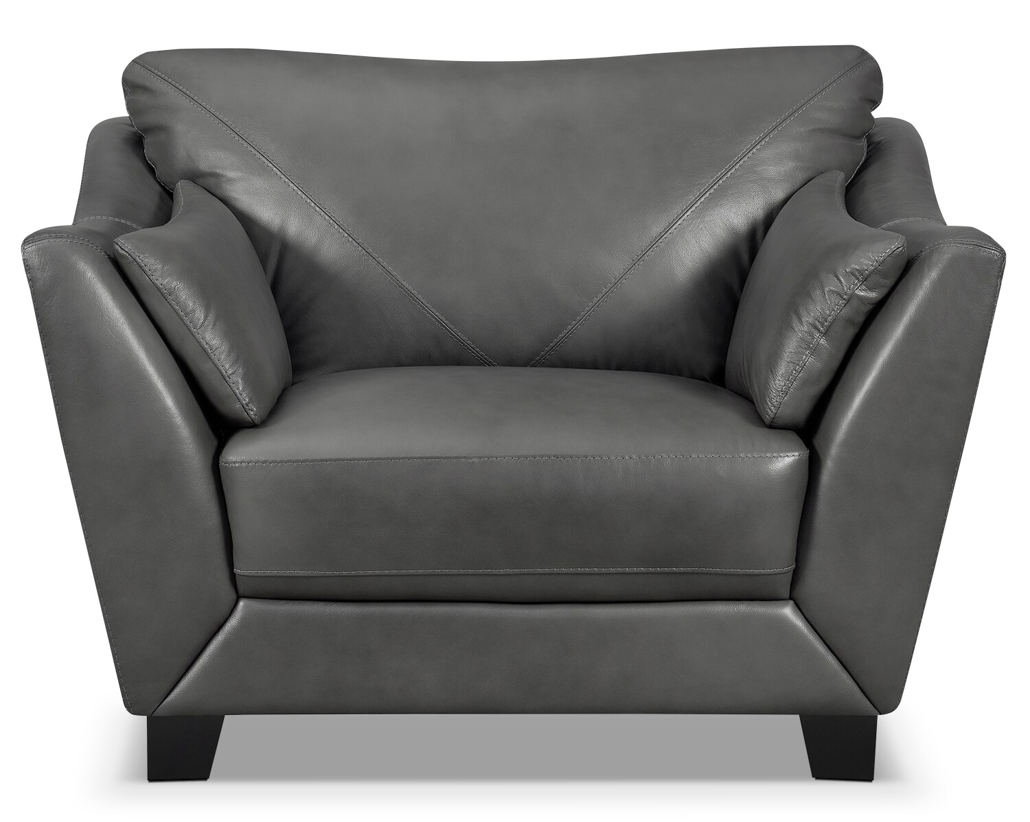 Laken Genuine Leather Chair Grey The Brick