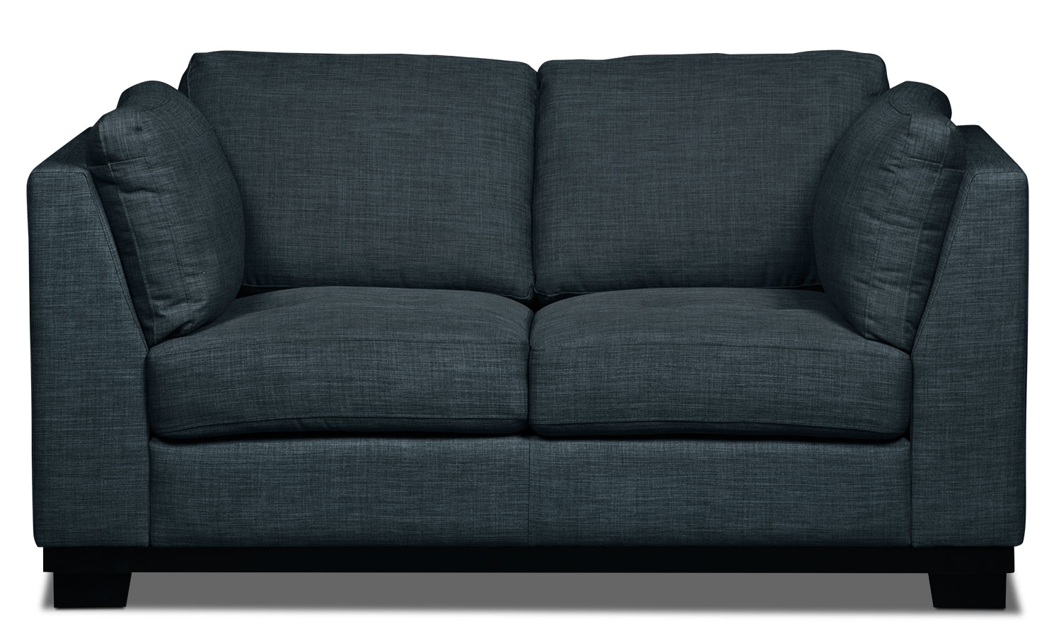 Oakdale 2Piece LinenLook Fabric RightFacing Sectional with Sofa Bed Denim The Brick