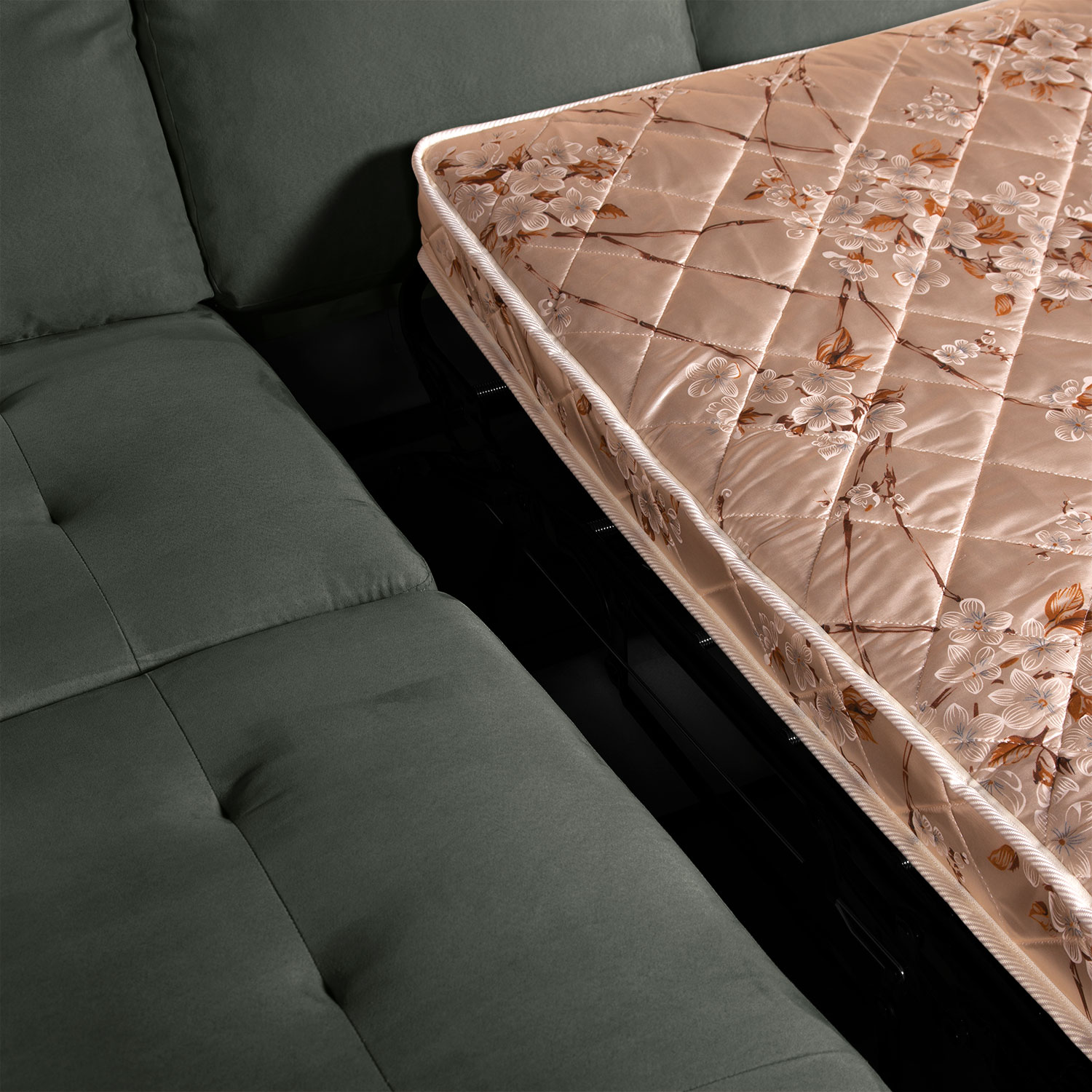 Oakdale 2Piece Microsuede LeftFacing Sectional with Sofa Bed Grey The Brick