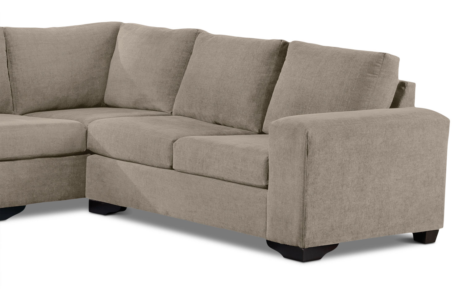 Danielle 3Piece Sectional with LeftFacing Corner Wedge Pewter Leon's