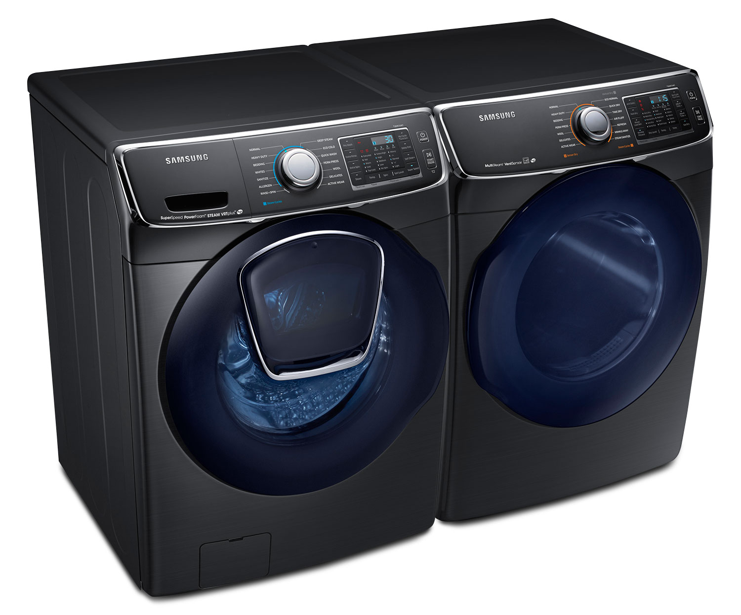 Samsung 5.8 Cu. Ft. Front-Load Washer and 7.5 Cu. Ft. Electric Dryer Samsung Stainless Steel Washer And Dryer
