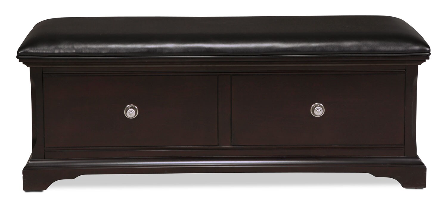 Storage Bench Dark Merlot Levin Furniture