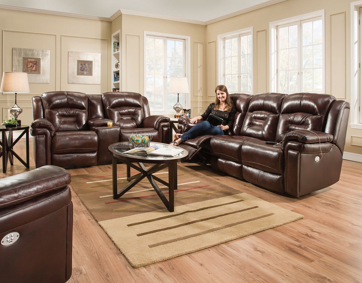 Mystify Power Reclining Sofa Brown Levin Furniture
