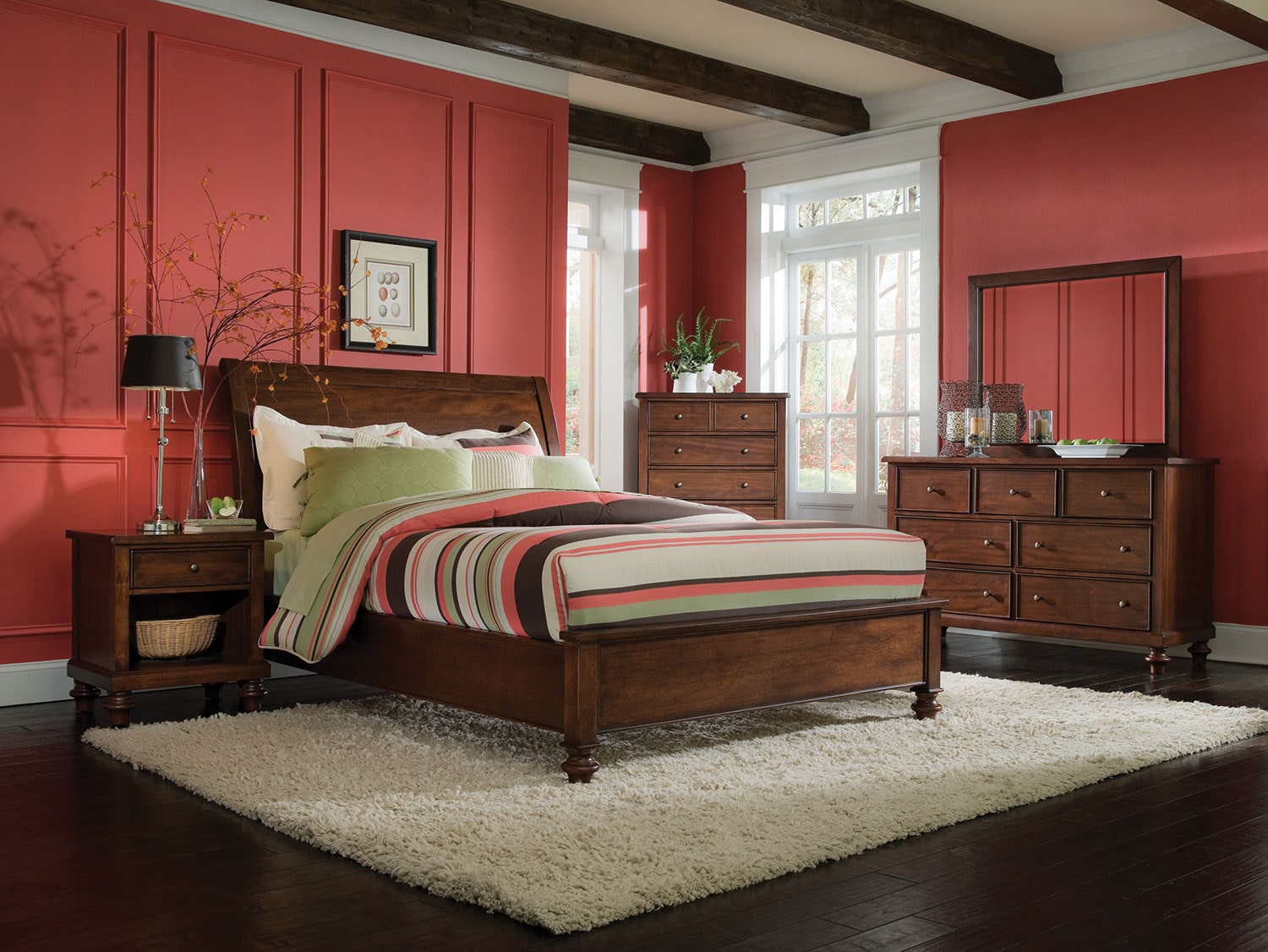 Camden 4-Piece Queen Bedroom Set - Chestnut | Levin Furniture