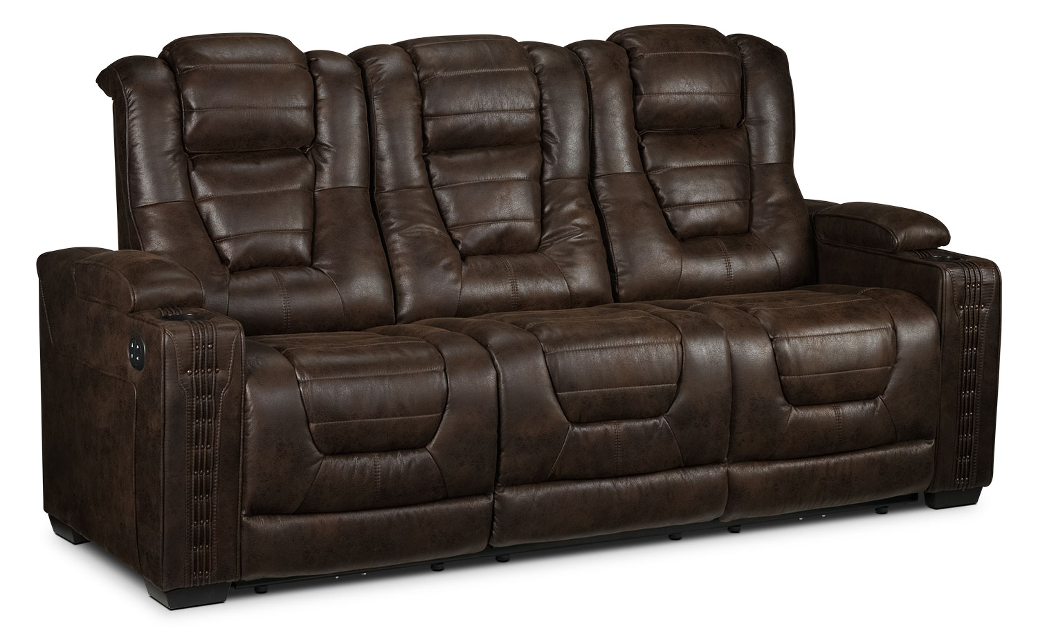 dakota power reclining leather sofa