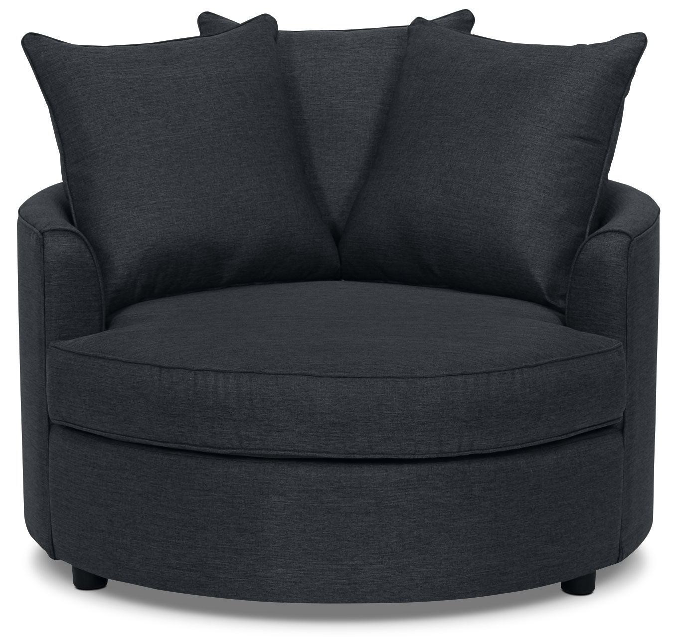 Designed2B Chenille Accent Nesting Chair Lavish Onyx The Brick