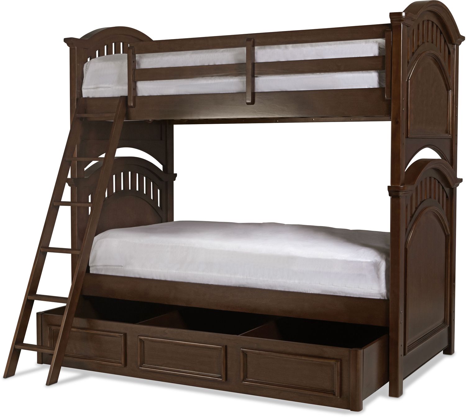 Brayden Twin over Twin Bunk Bed Cherry Levin Furniture