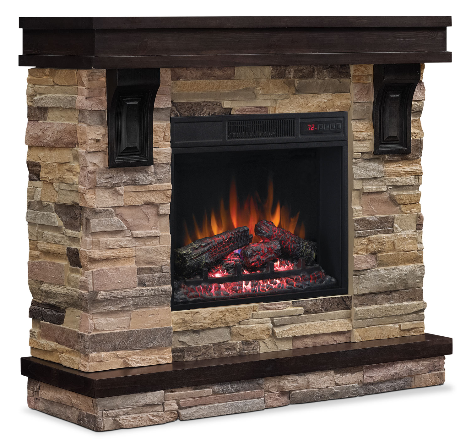 Austin 45" TV Stand with Log Firebox The Brick