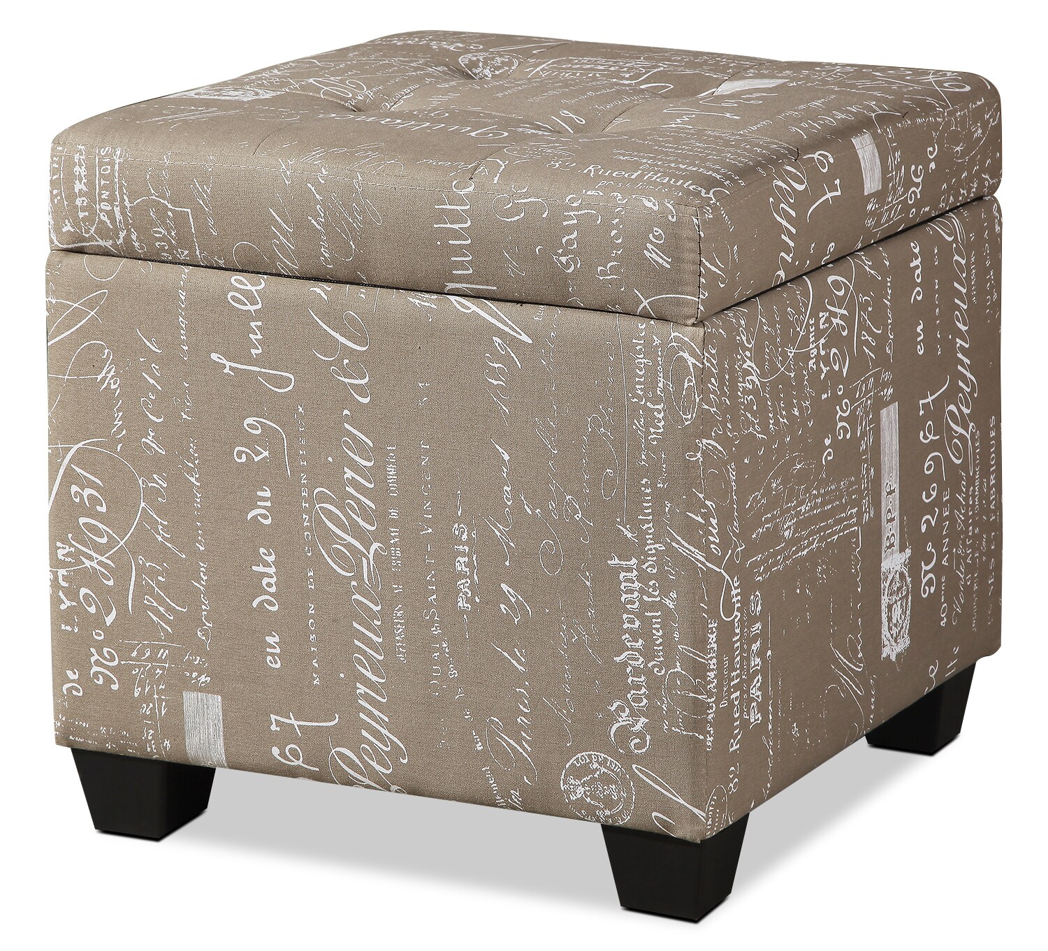 Amalia Cube Ottoman Beige The Brick