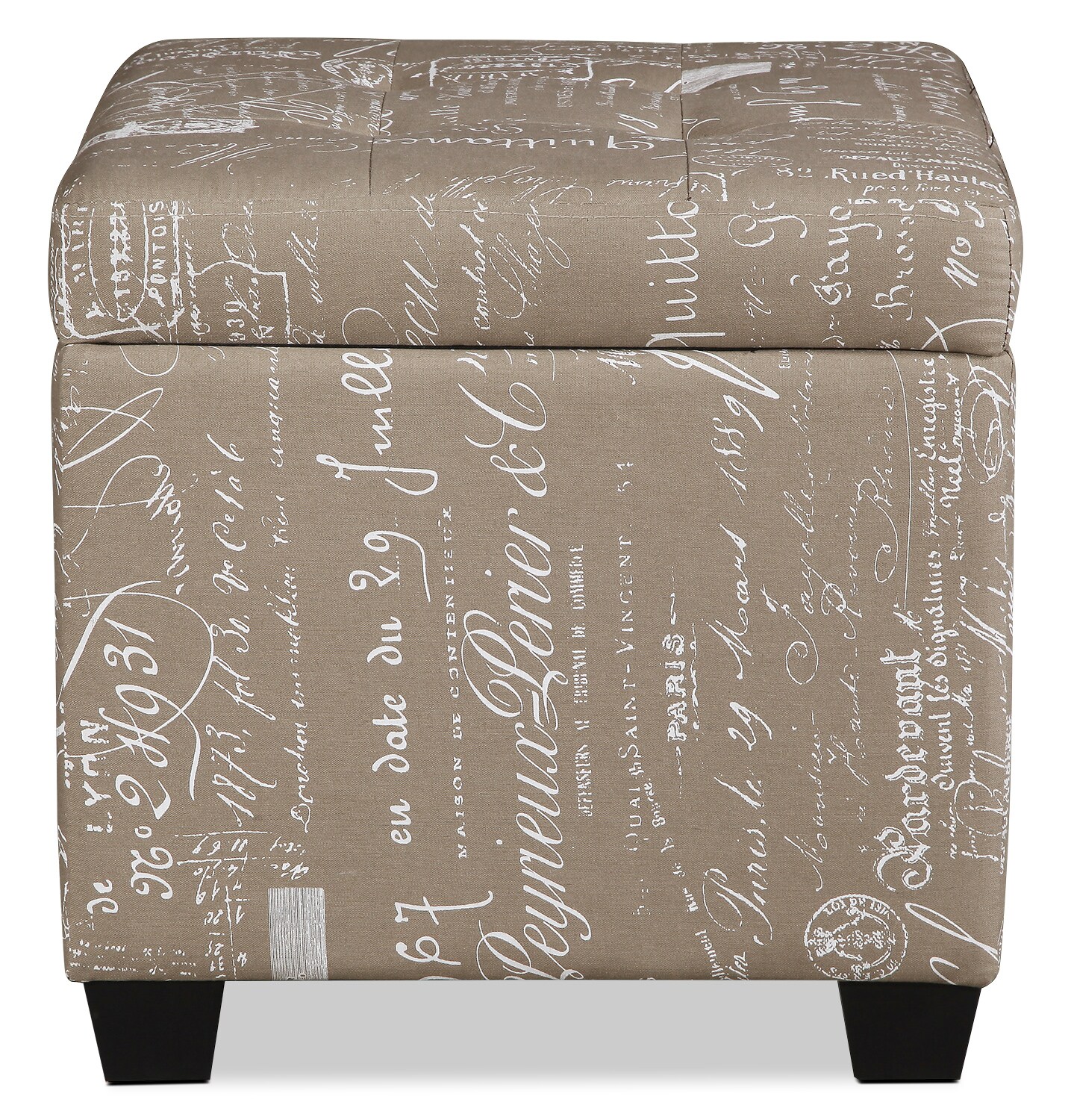Amalia Cube Ottoman Beige The Brick