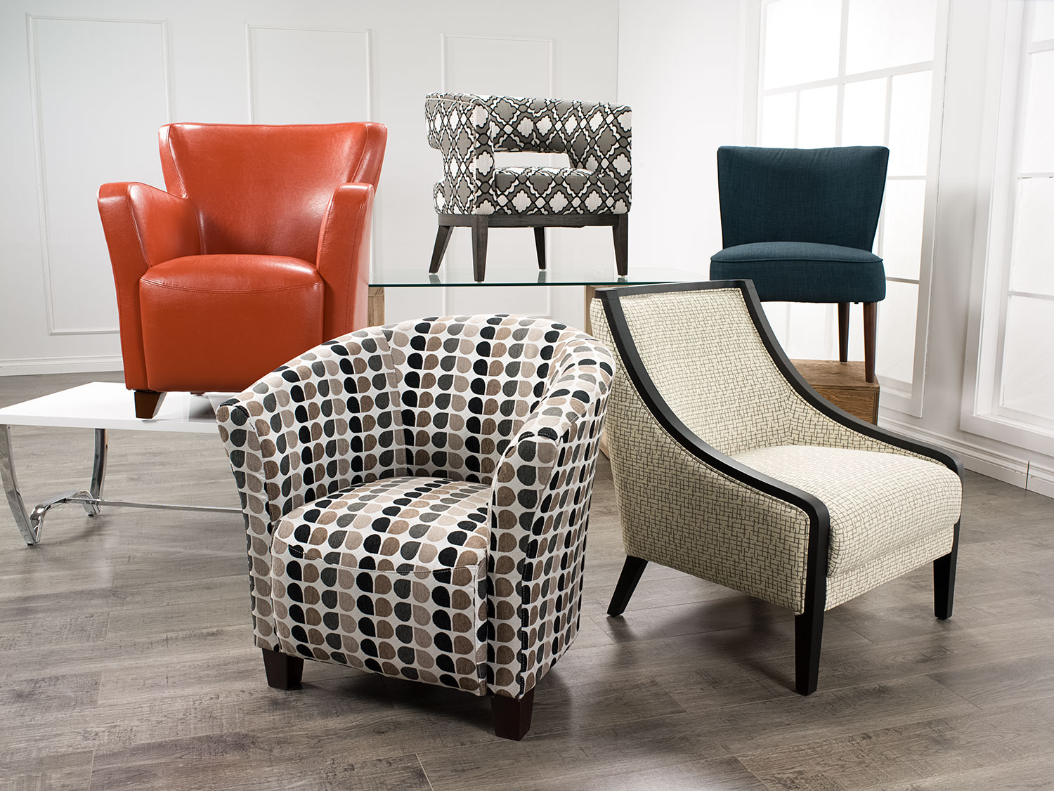 TubStyle Fabric Accent Chair Steel The Brick