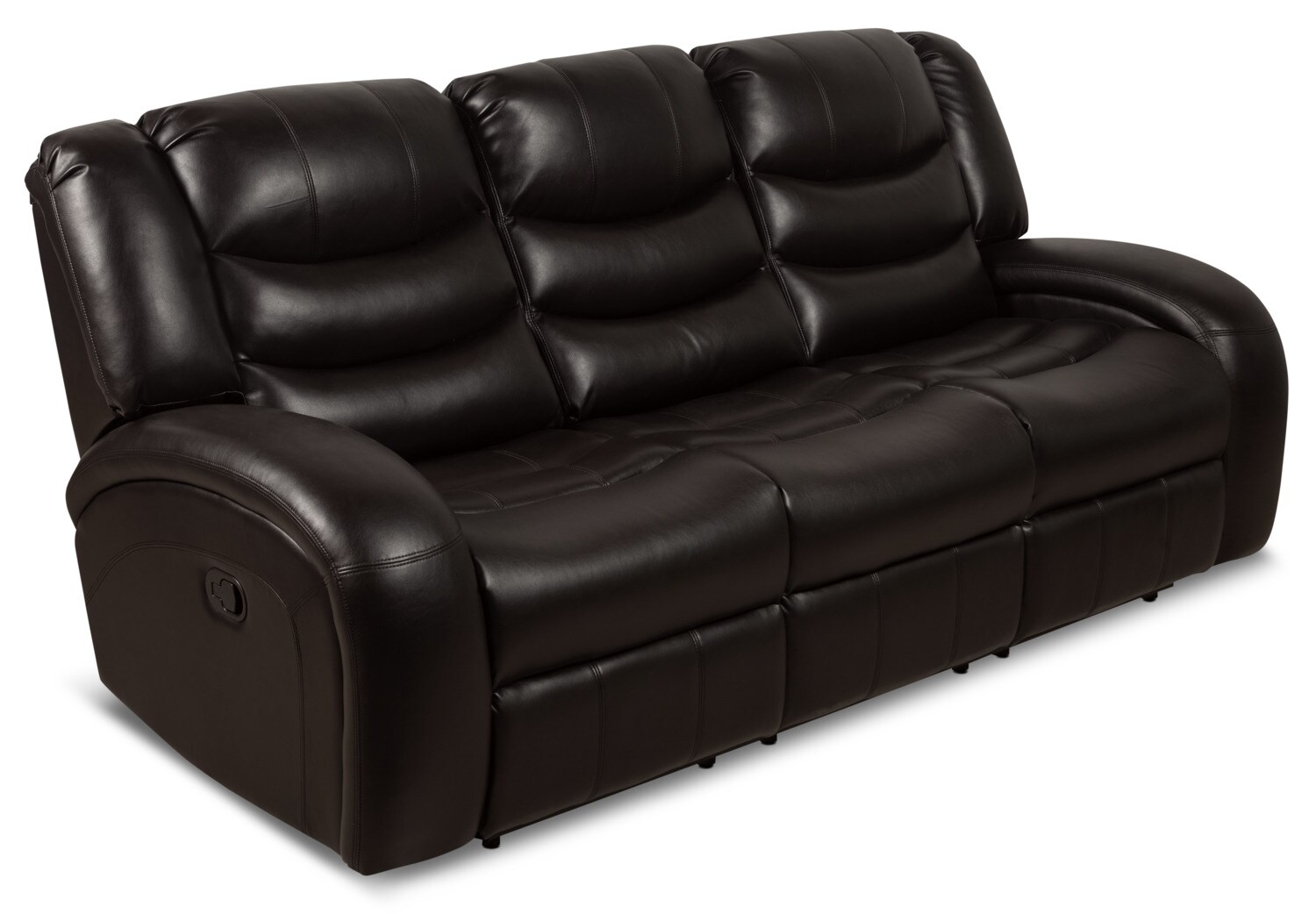angus bonded leather reclining sofa