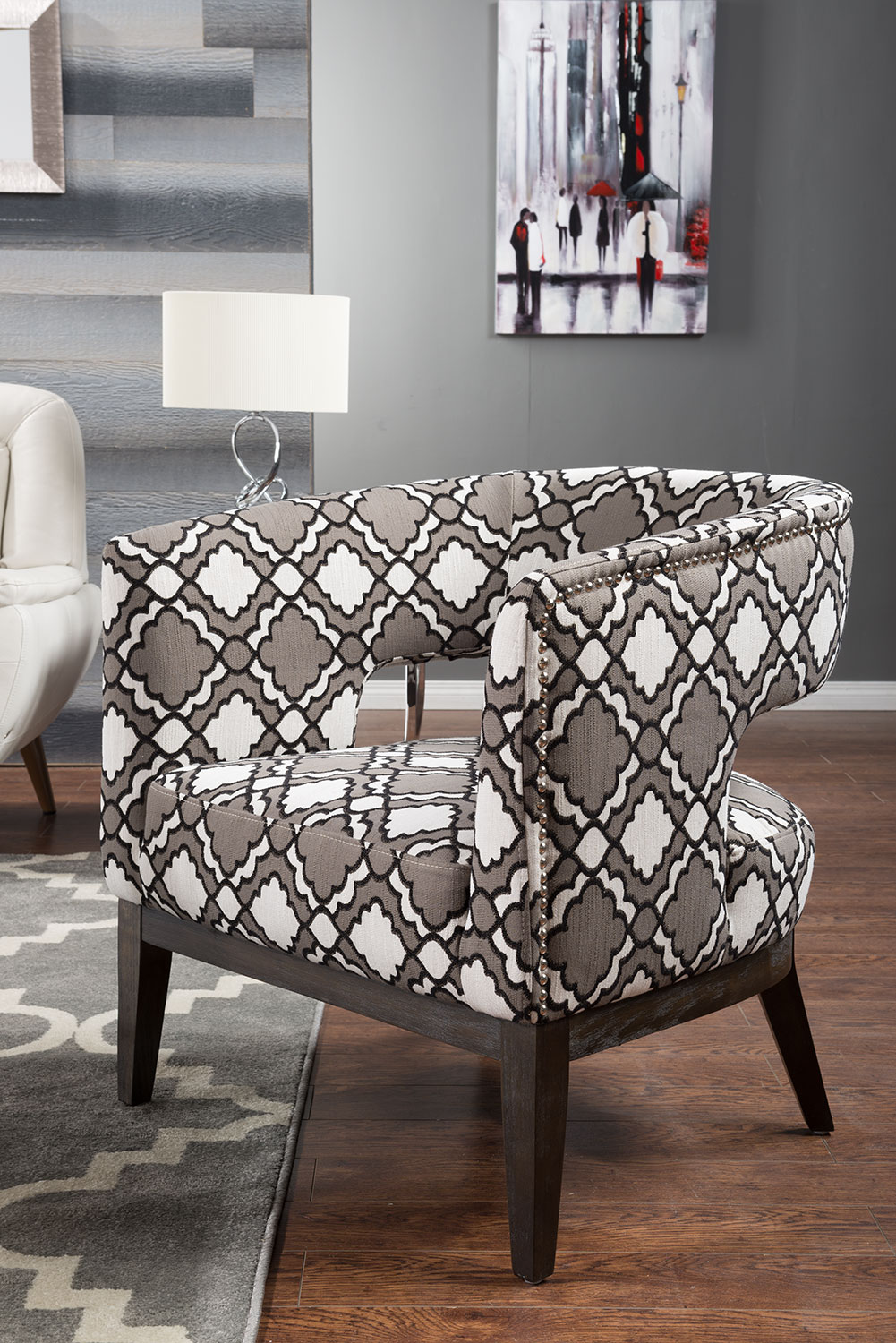 Roxy LeatherLook Fabric ChairandaHalf Beige The Brick