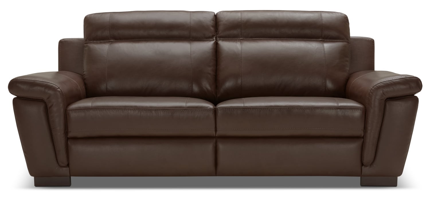 seth genuine leather sofa review