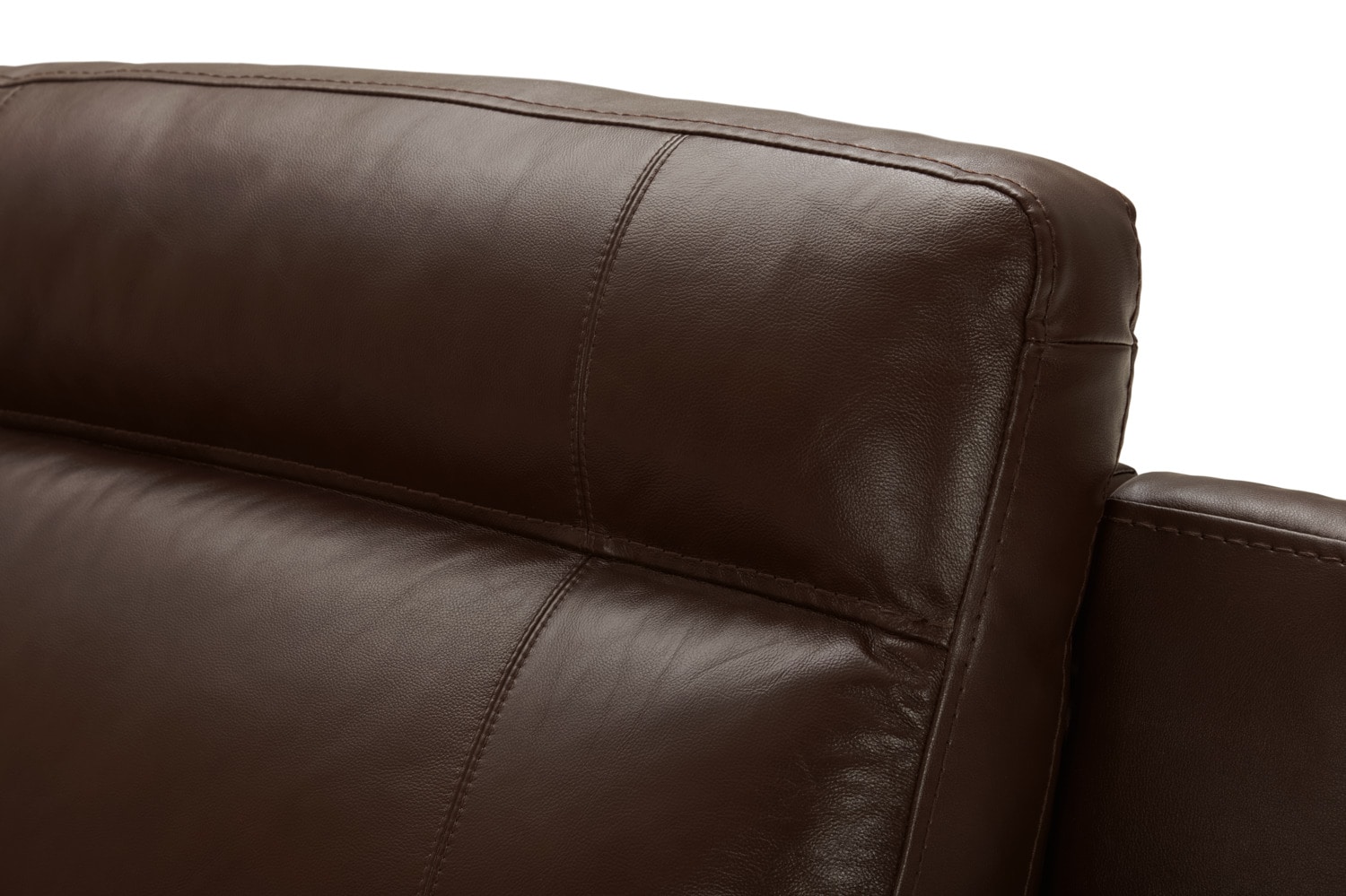 Seth Genuine Leather Sofa Mahogany The Brick