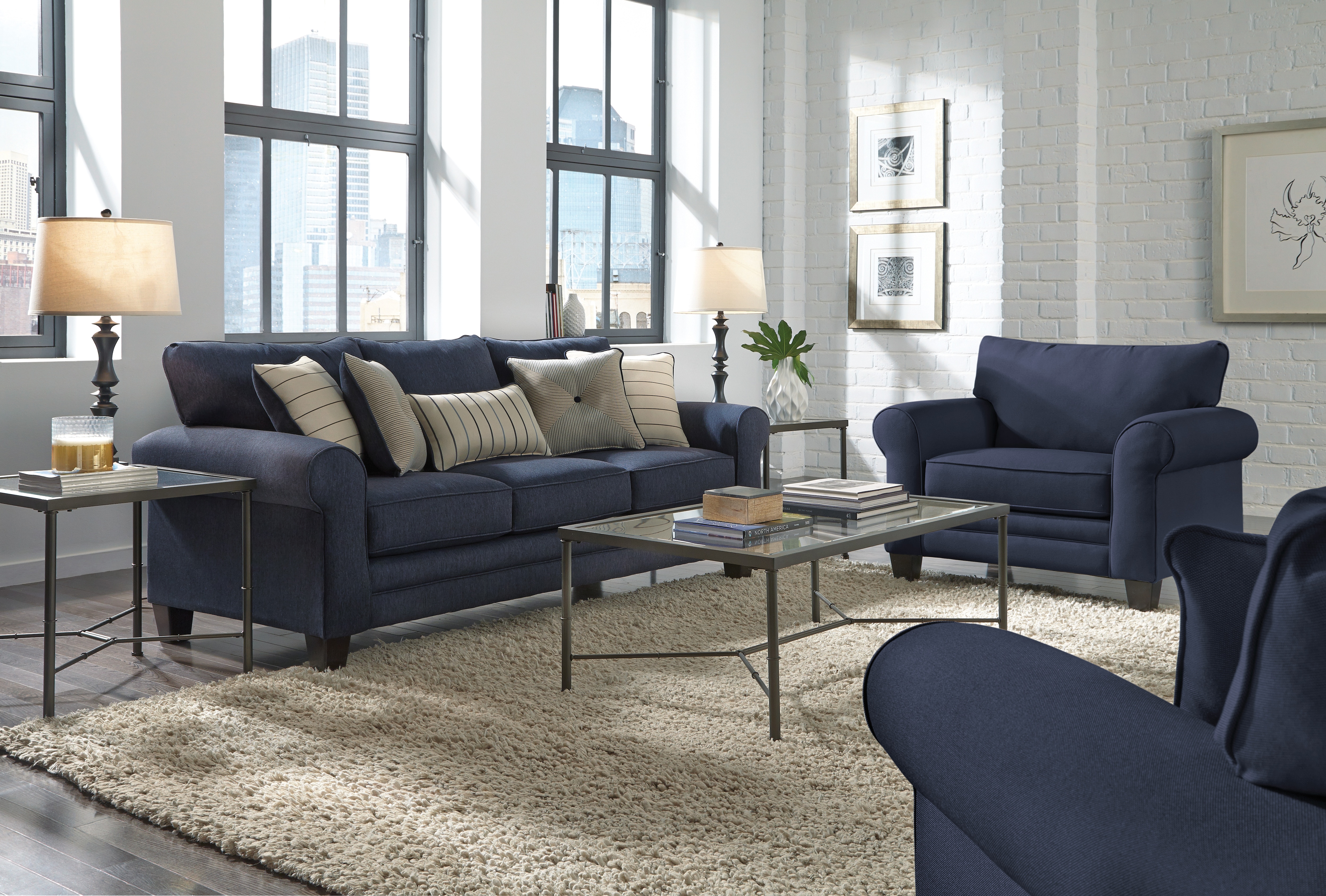 Aspire Sofa - Navy | Levin Furniture