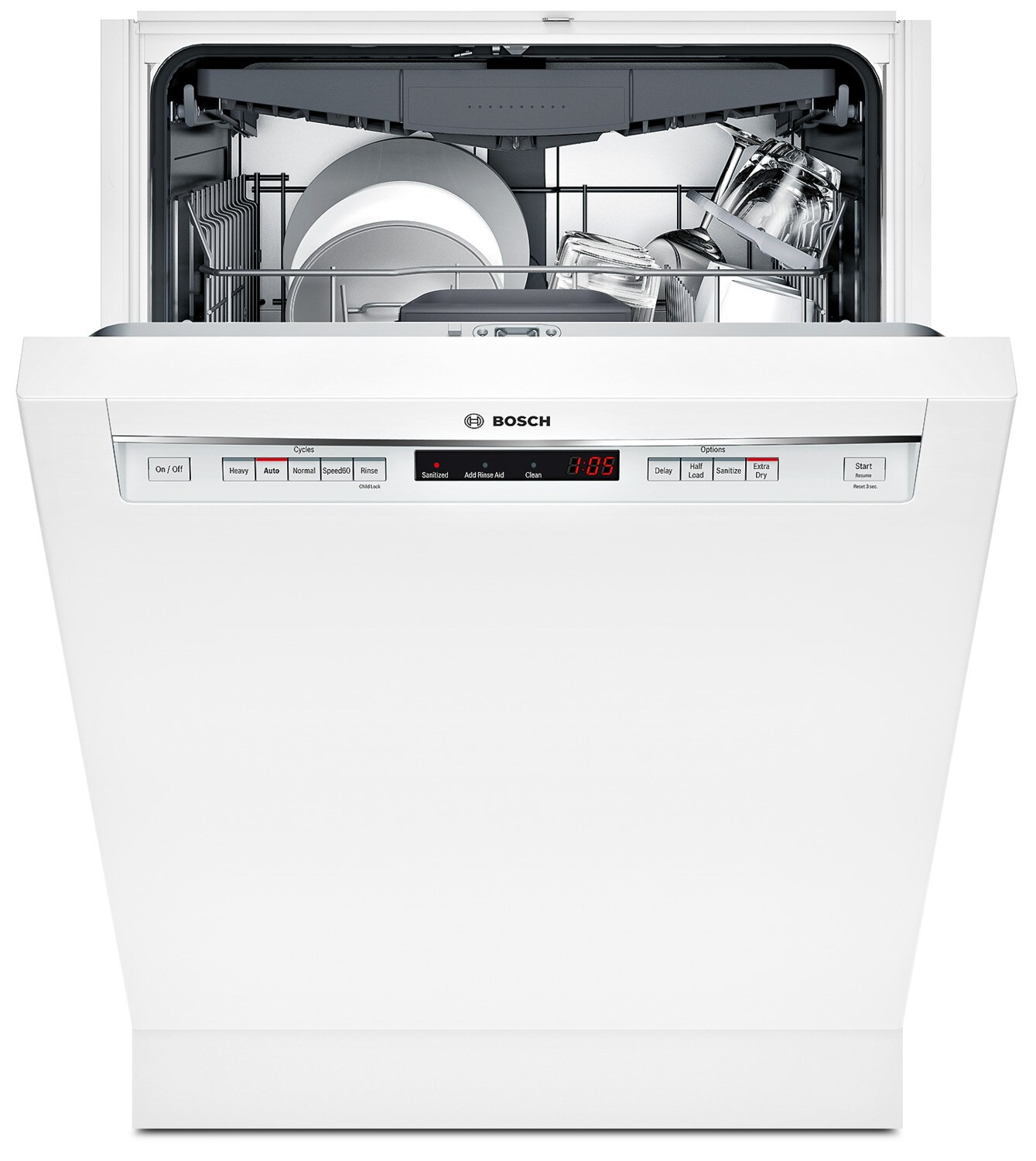 Bosch White 24" Dishwasher SHEM63W52N Leon's