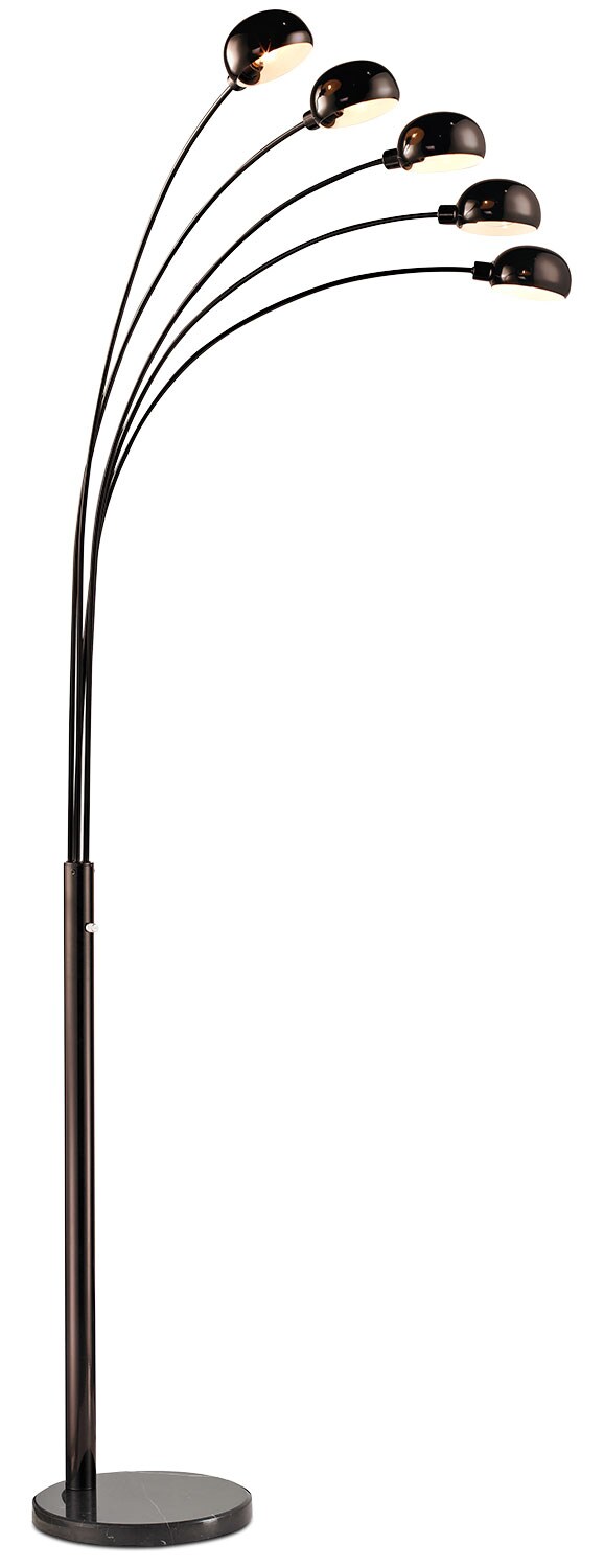 Antiqued-Bronze 5-Light Peacock Arc Floor Lamp | The Brick