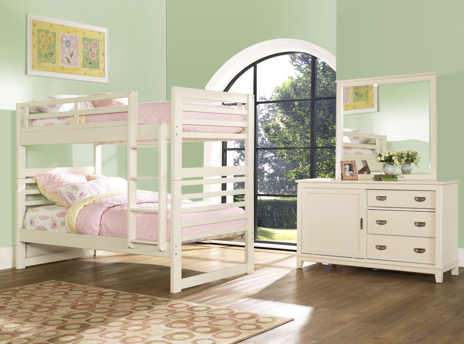 Chadwick Twin/Twin Bunk Bed White The Brick