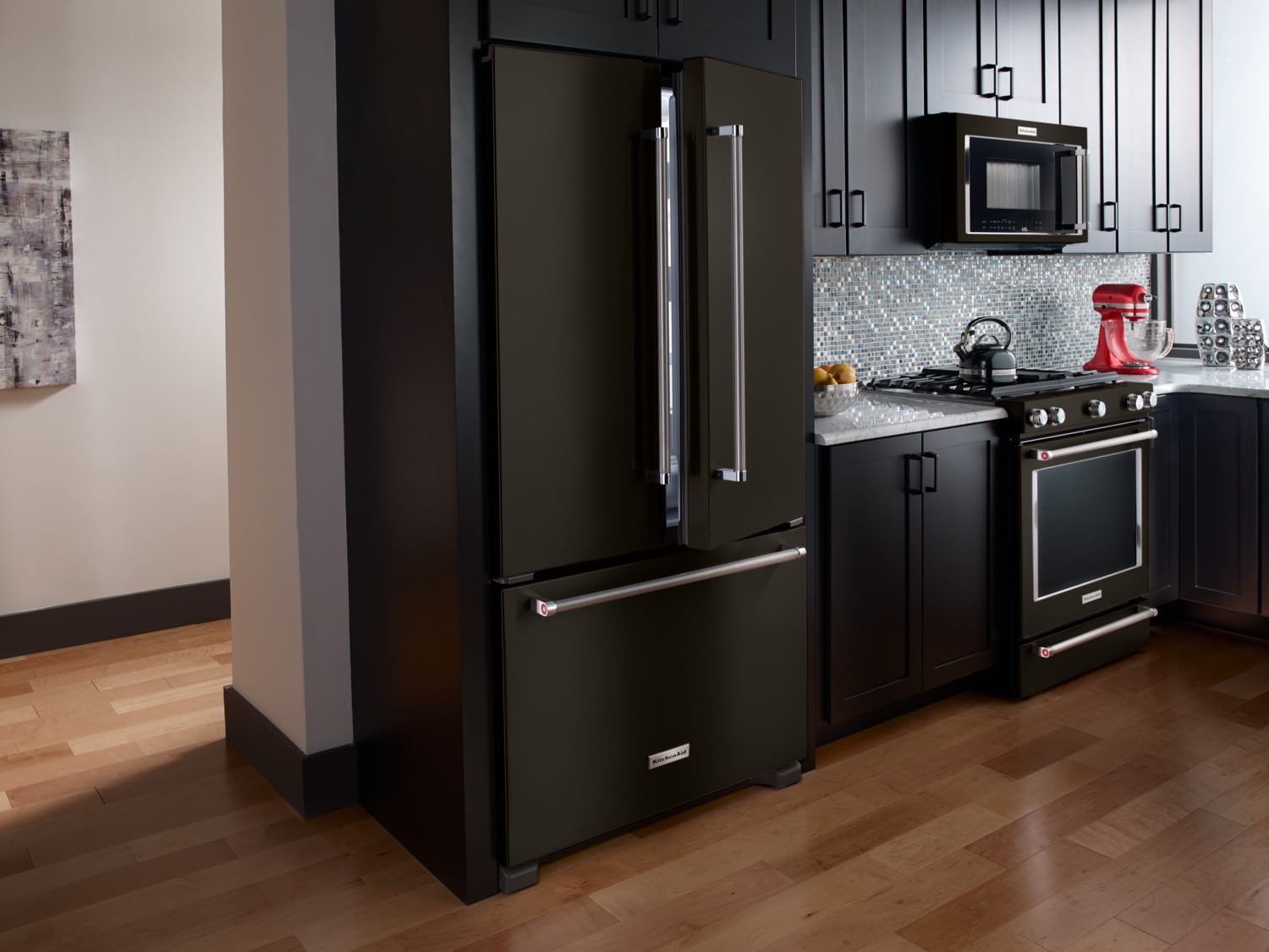 KitchenAid Black Stainless Steel Counter-Depth French Door ...
