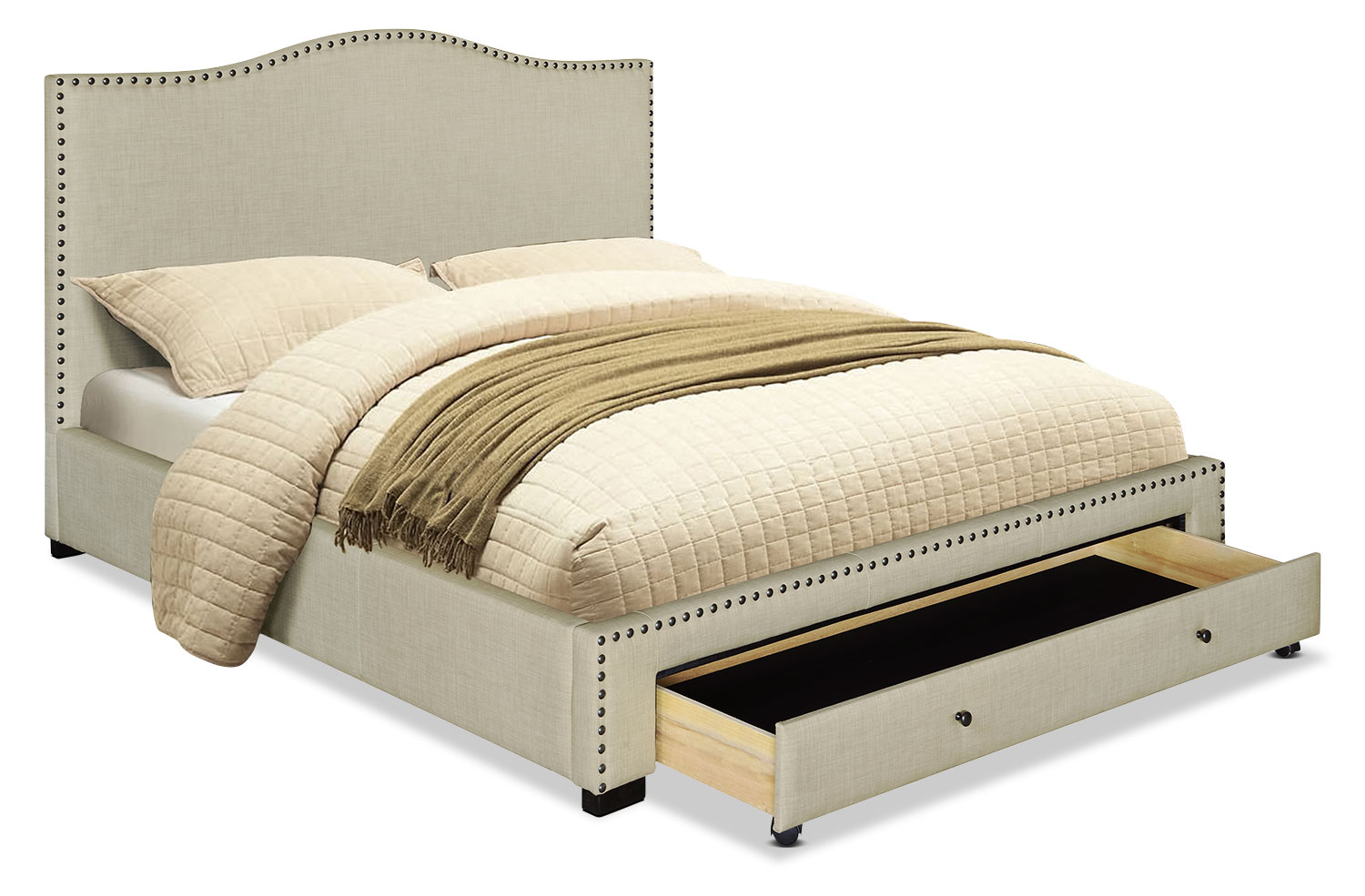 Luxor King Bed - Beige | The Brick