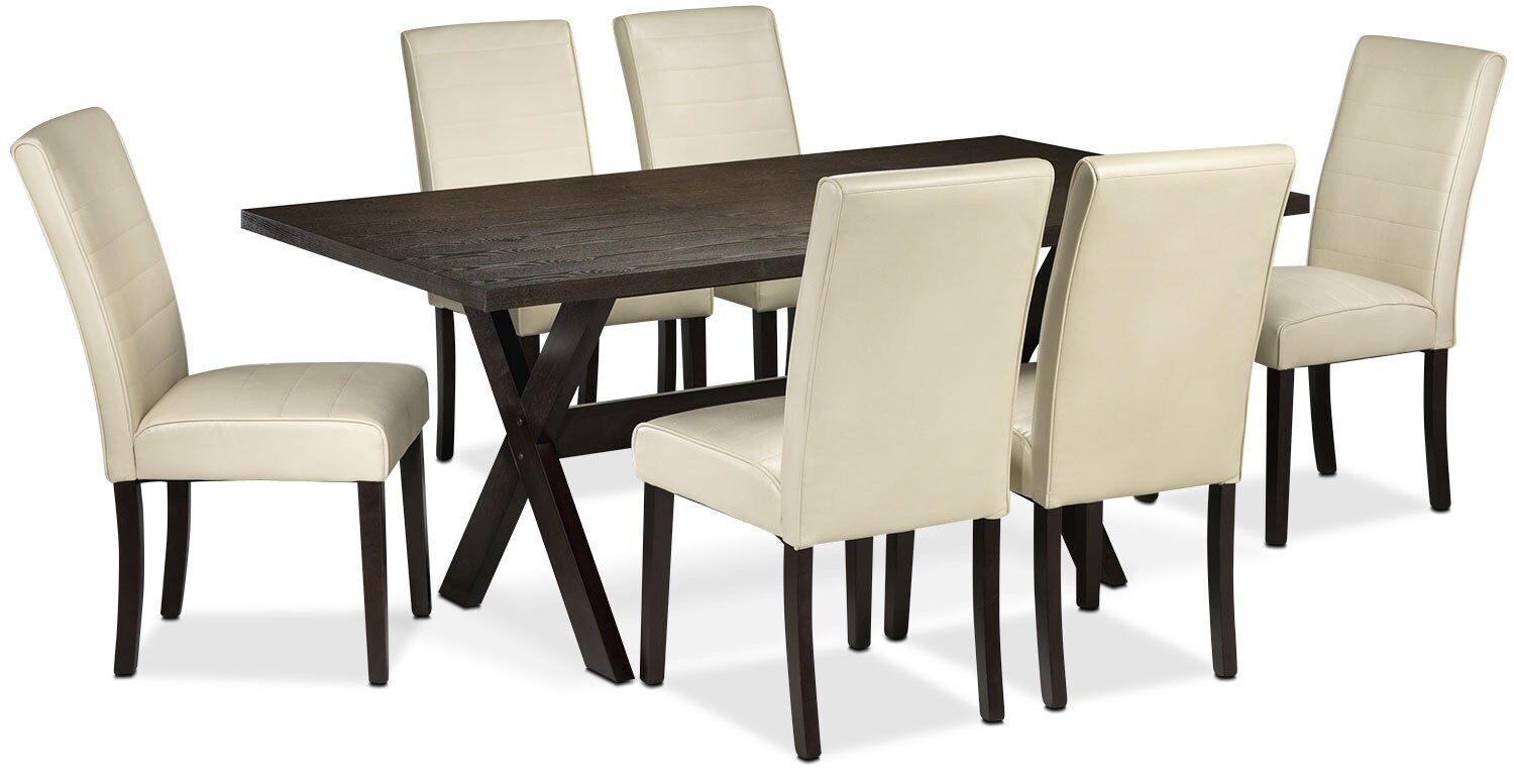 Marlo Piece Dinette Set Walnut And Beige Leon's - Piece Dinette Set Walnut And Beige Hover To Zoom marlo piece dinette set walnut and beige leon's - piece dinette set walnut and beige hover to zoom
