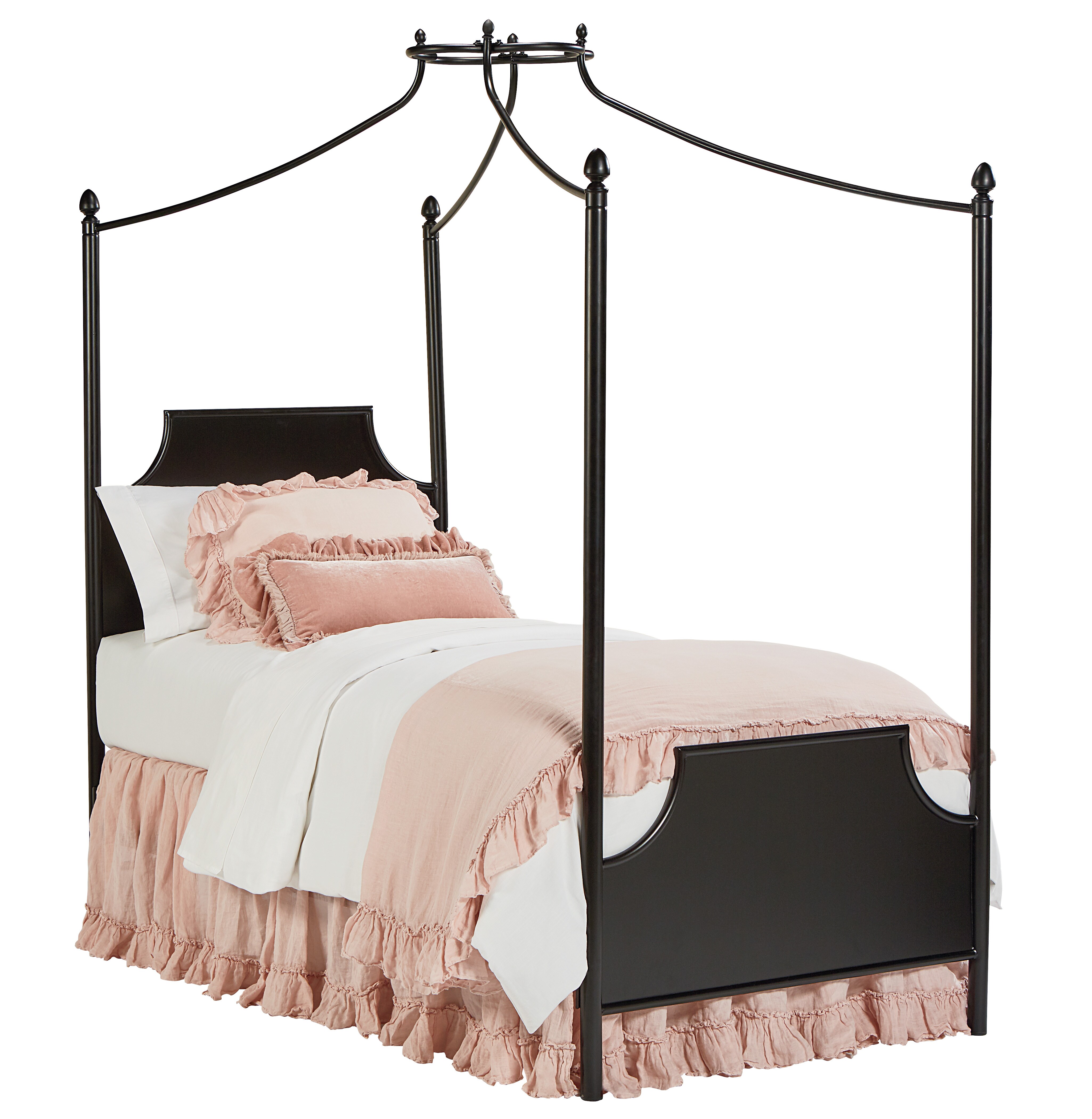 Traditional Manor Iron Canopy Twin Bed Traditional Manor Iron Canopy Twin Bed