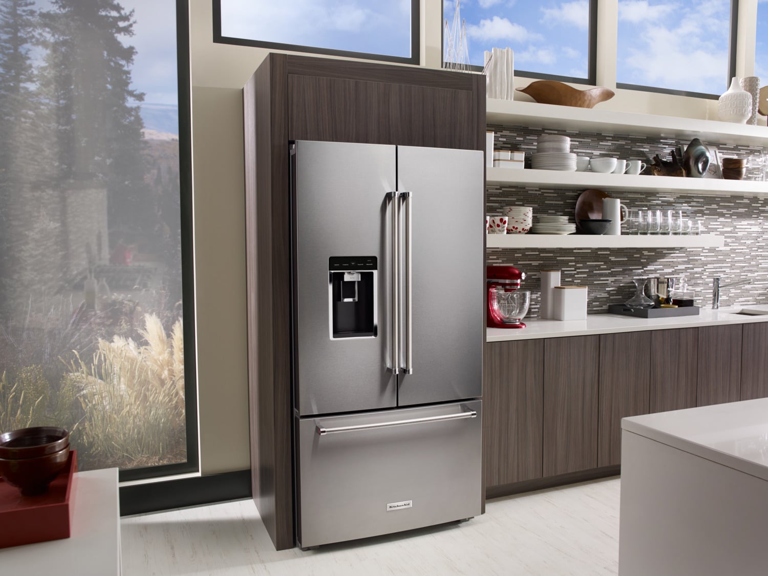 counter depth refrigerator kitchen design